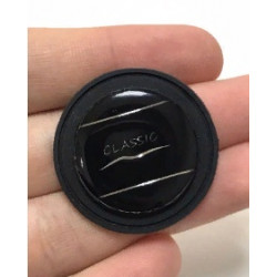 Нашивка силиконовая черная круг Classic 3,5 см