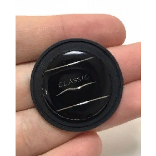 НашивкаНашивка силиконовая черная круг Classic 3,5 см