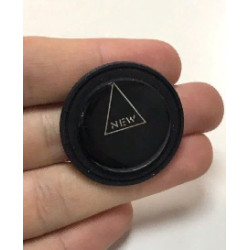 Нашивка силиконовая черная круг NEW 3,5 см